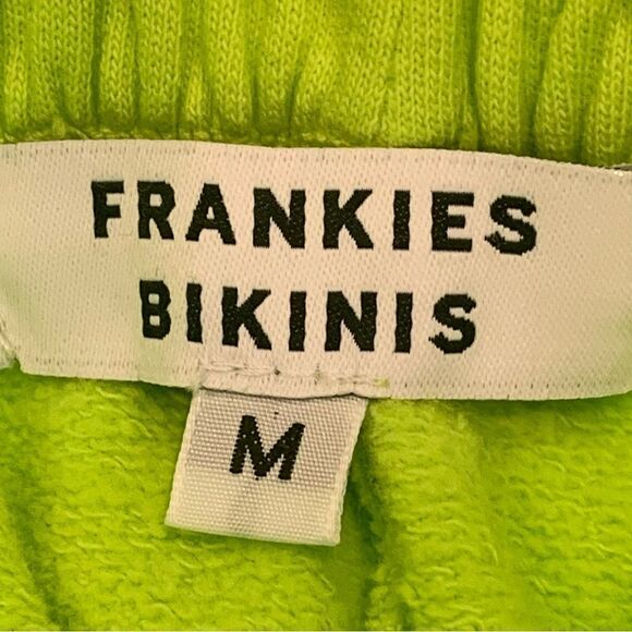 Frankie's Bikinis Burl Grass Green Butterfly Print Sweatshorts Women's Medium M - Picture 6 of 10